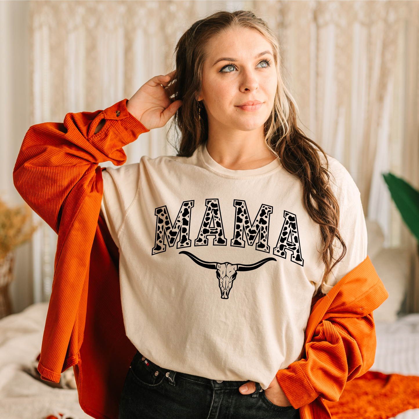 Mama Cowhide Screen Print