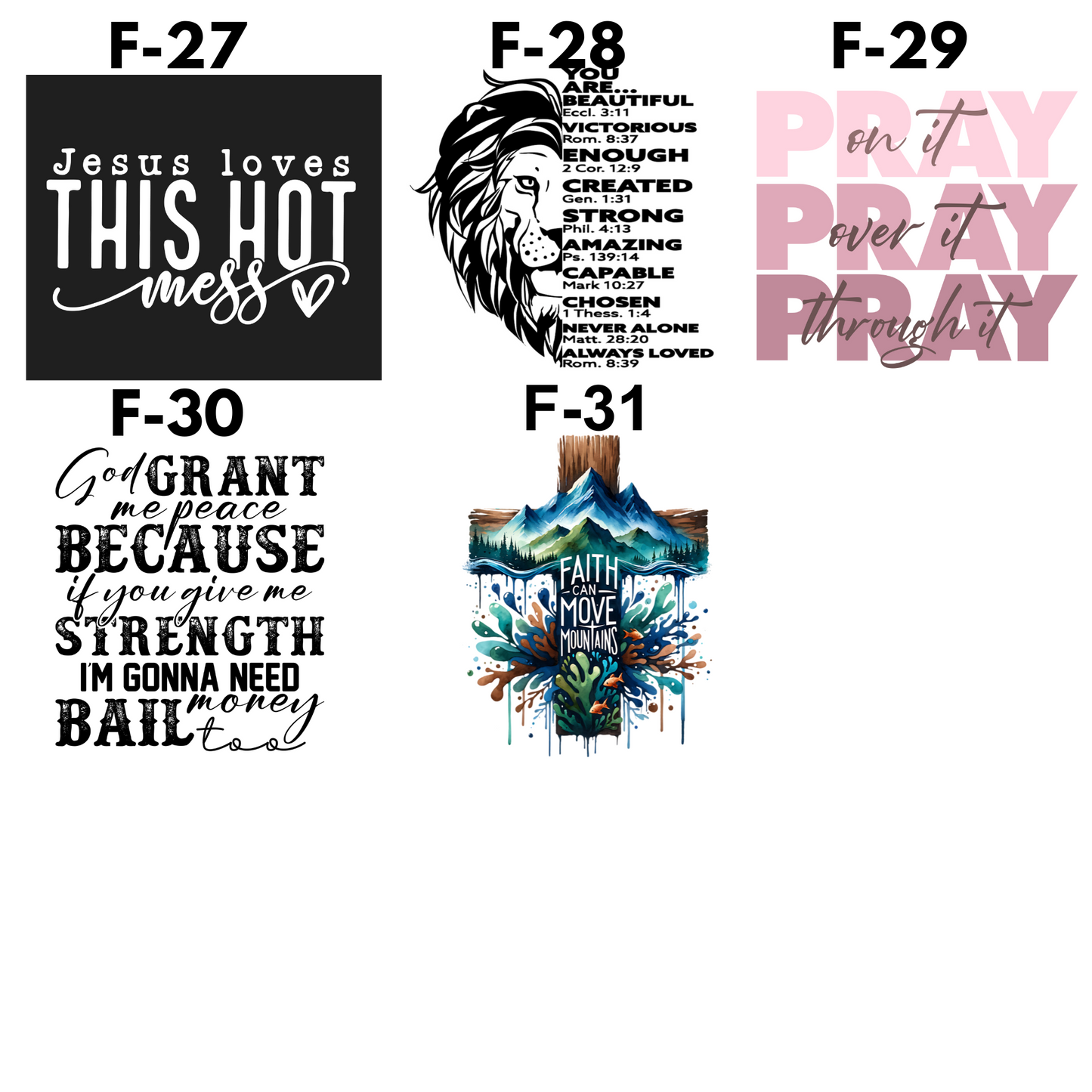Faith Related Graphic Designs