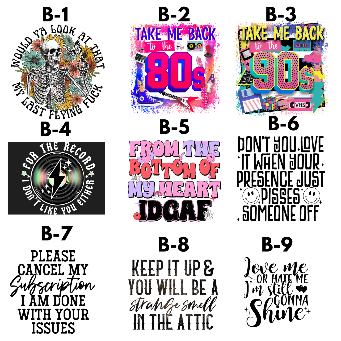 Funny, Sarcastic, Graphic Designs