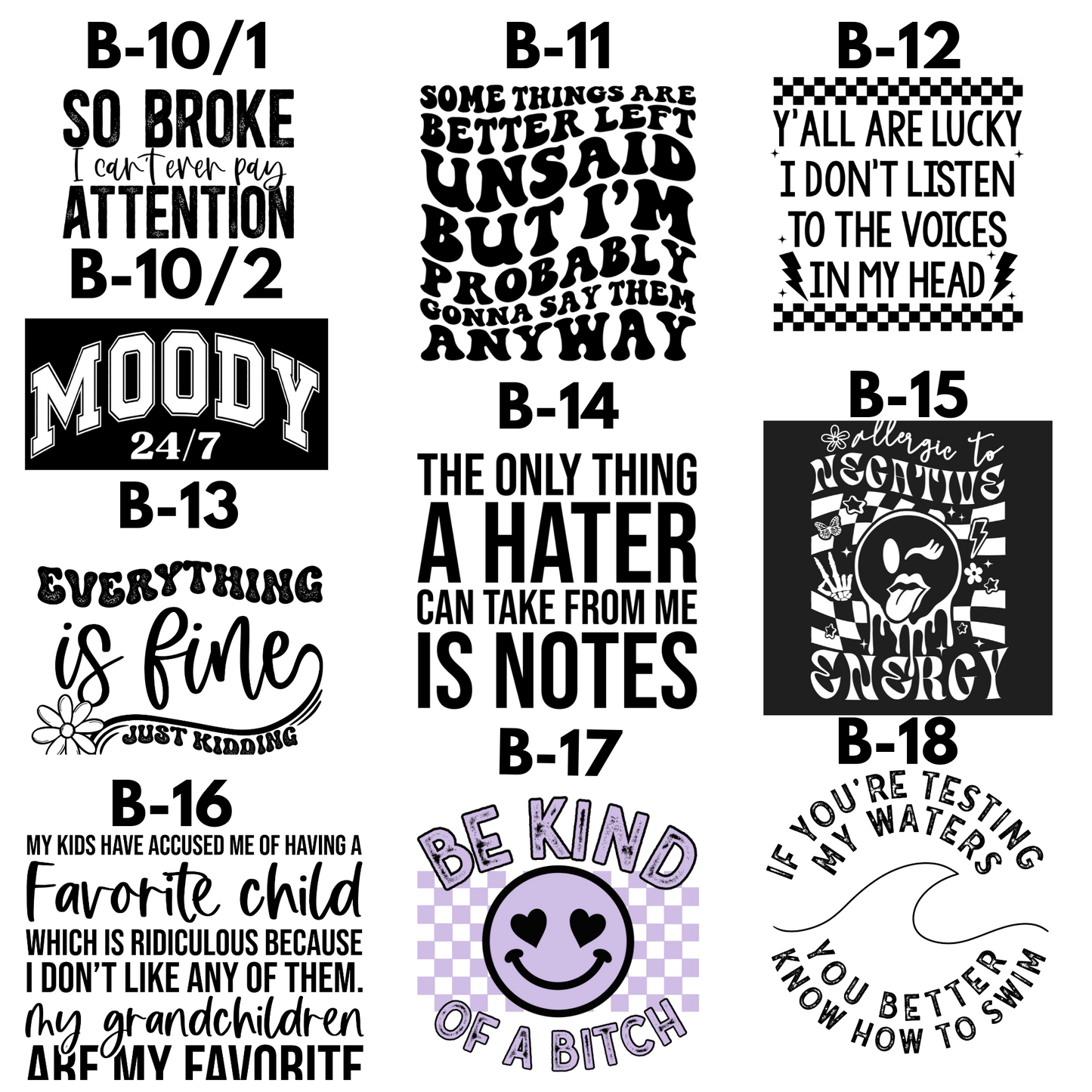 Funny, Sarcastic, Graphic Designs