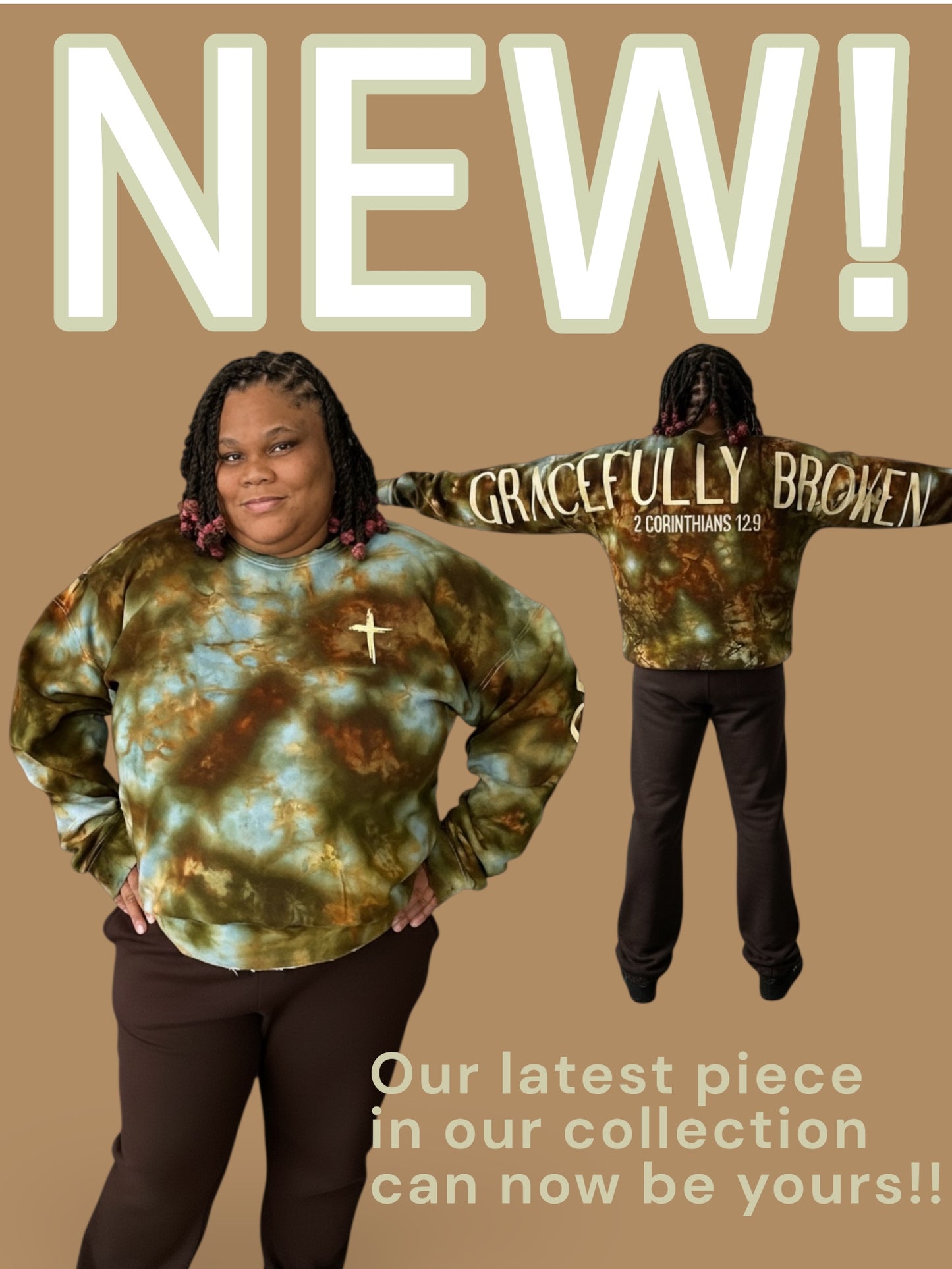 Distressed Gracefully Broken Tie Dye Sweatshirt