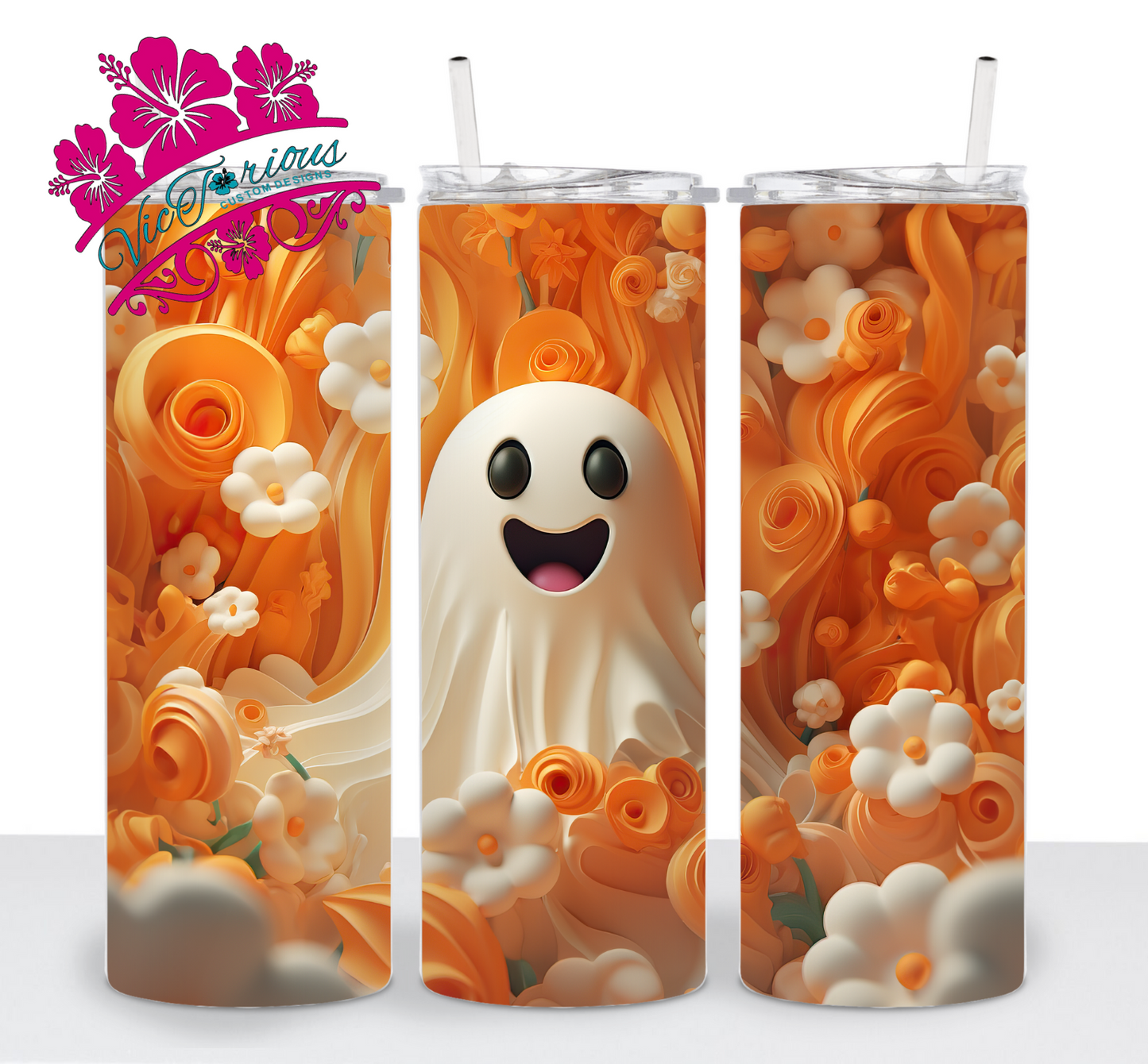 Friendly Ghost Sublimation Tumbler