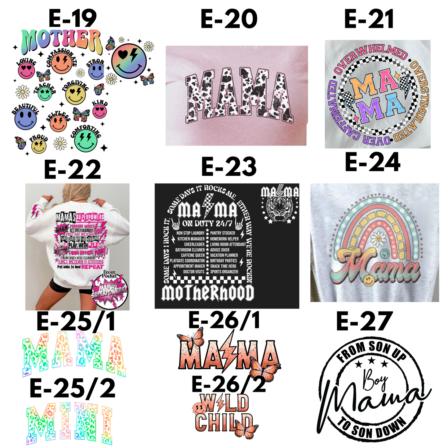 Mama, Auntie, Grandma Graphic Designs