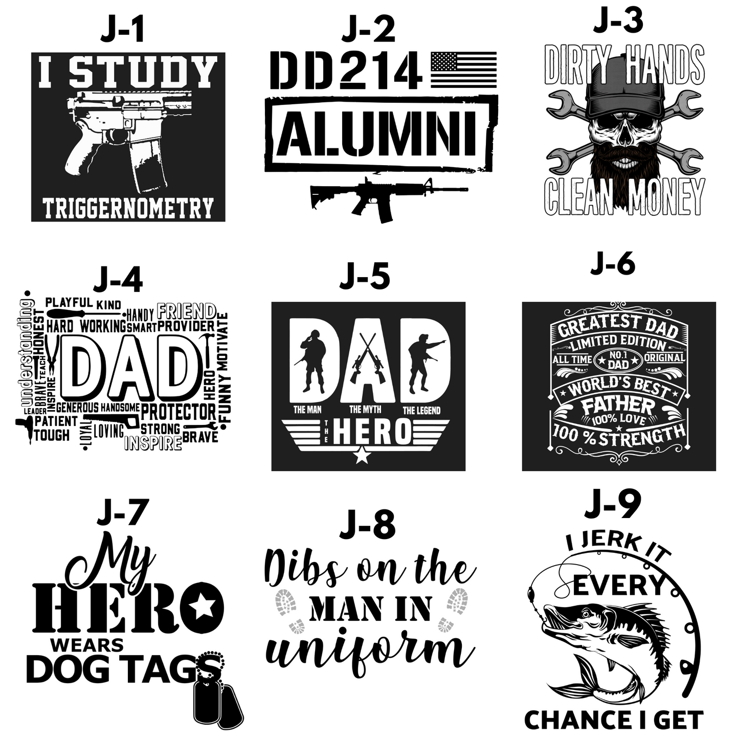Men/Dad Graphic Designs