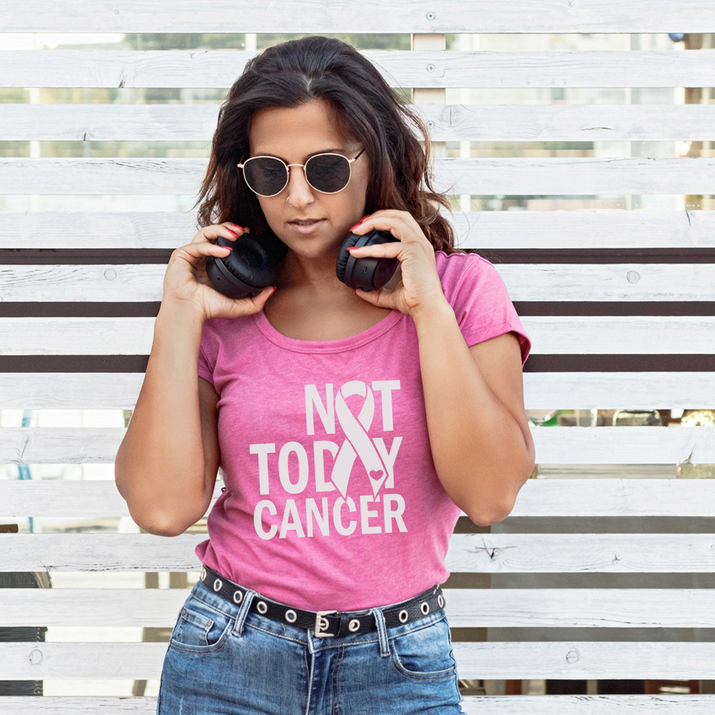 Not Today Cancer Screen Print Transfer