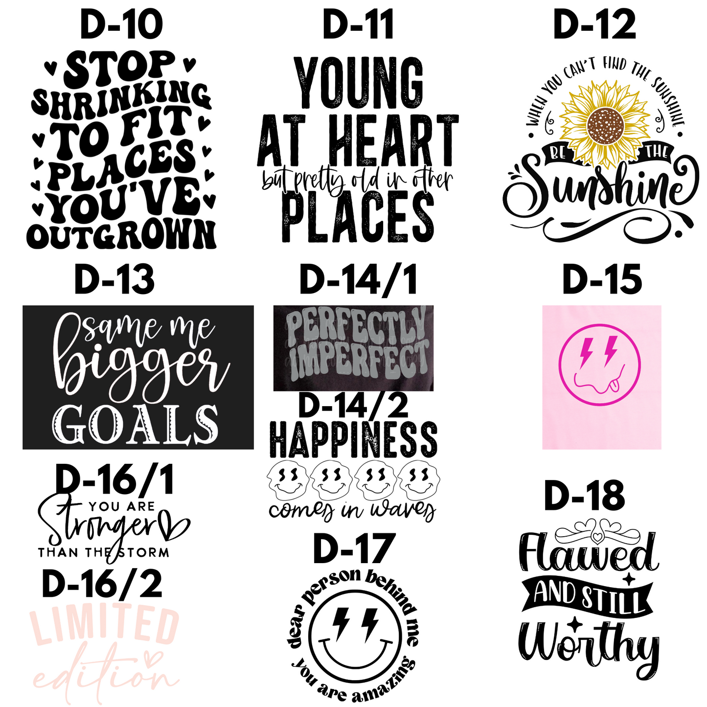 Positive, Inspirational, Motivational Graphic Designs