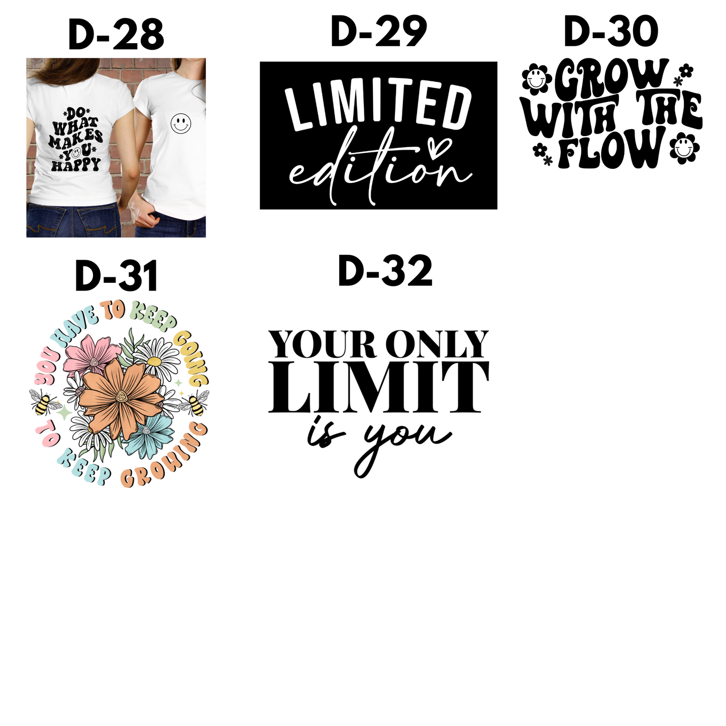 Positive, Inspirational, Motivational Graphic Designs