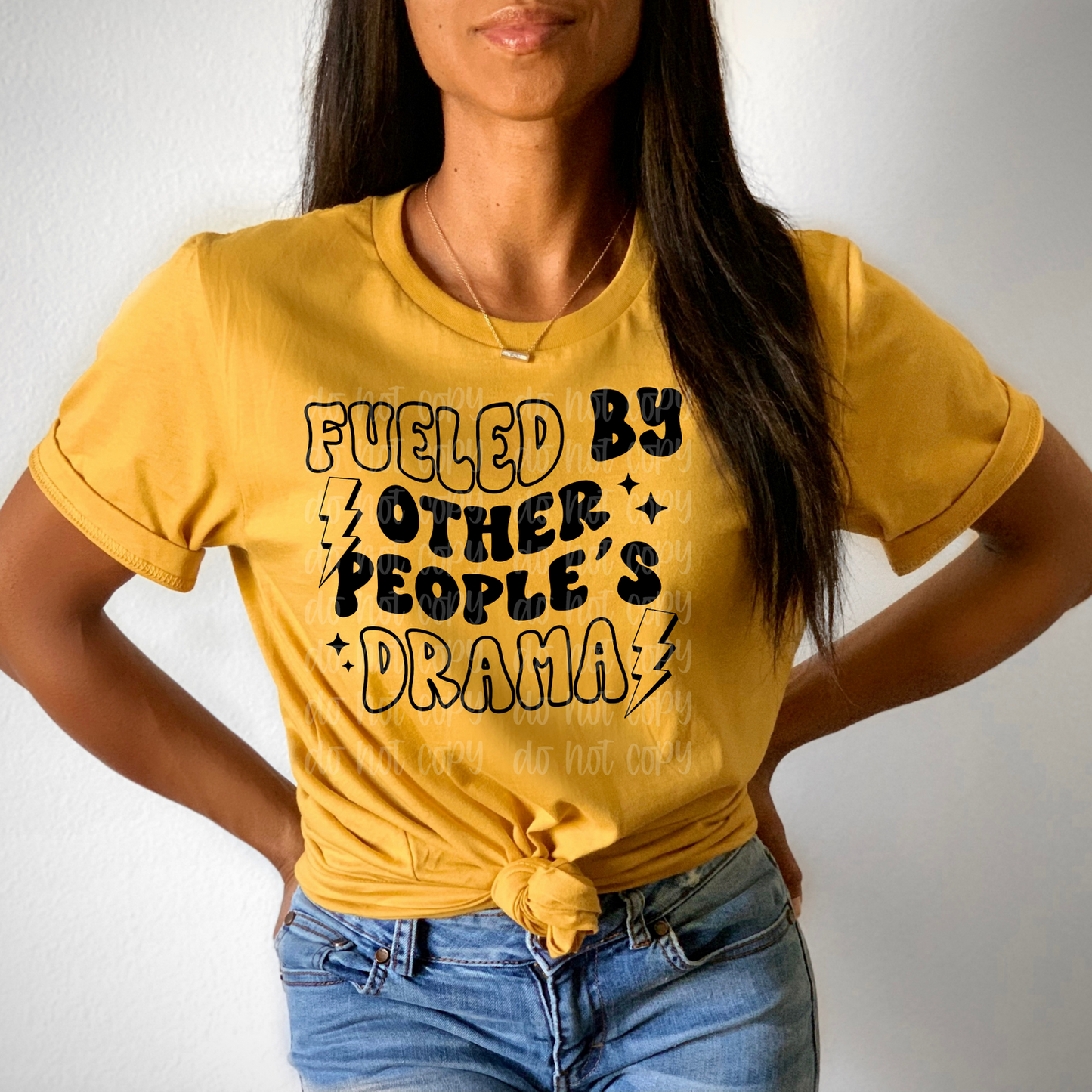 Fueled By Other Peoples Drama Screen Print Transfer