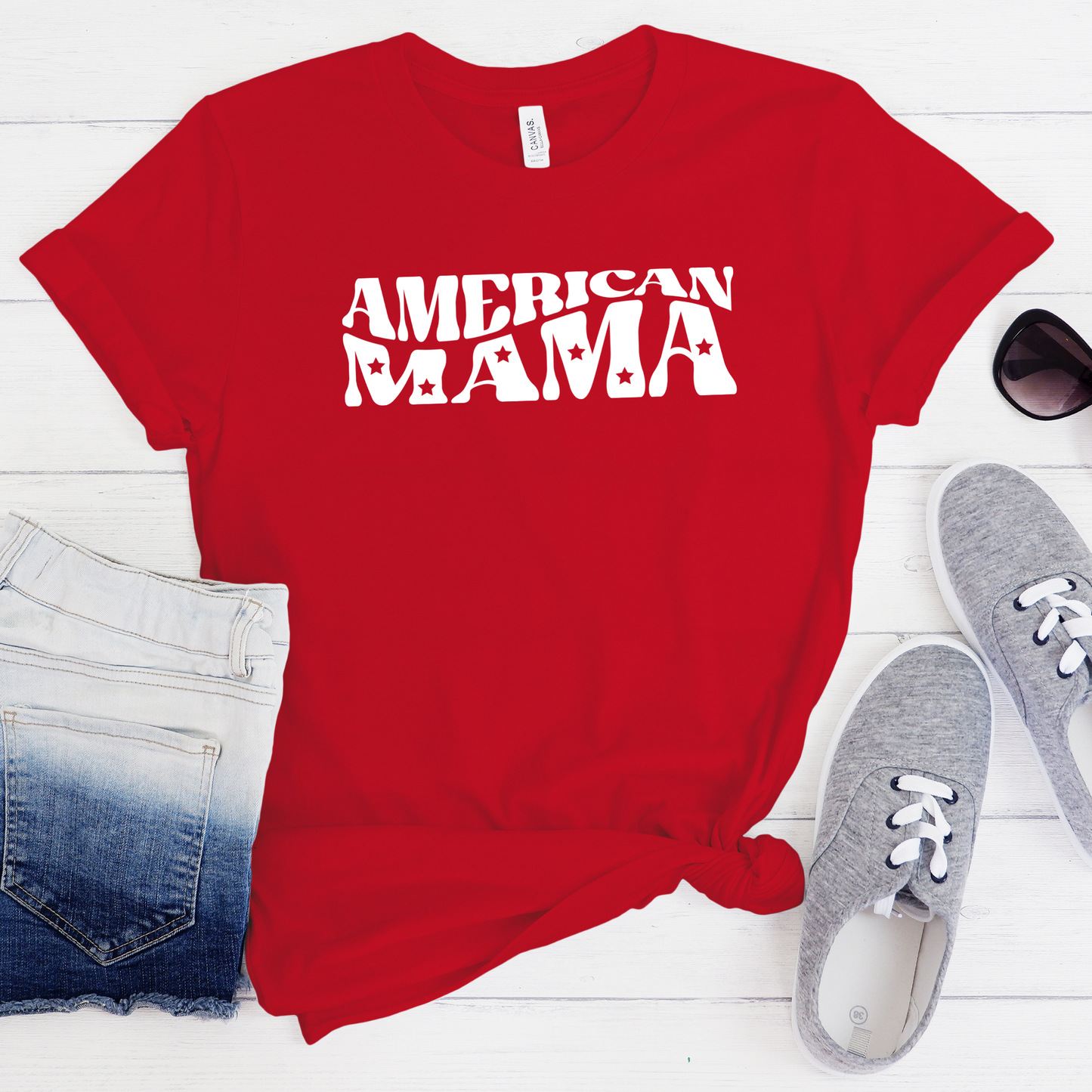 American Mama Screen Print Transfer