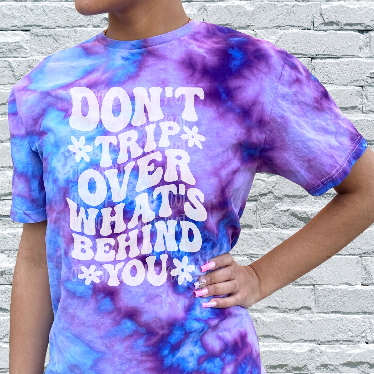 Don't Trip Over What's Behind You Screen Print Transfer