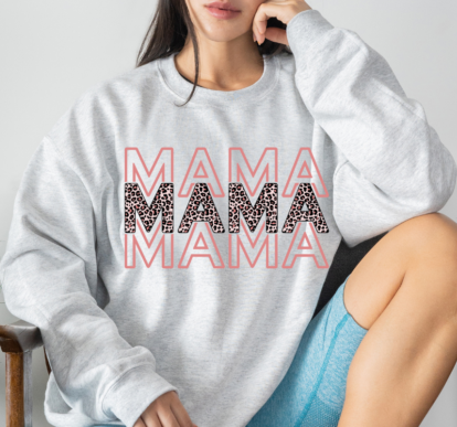 Mama Pink Leopard Clear Film Print
