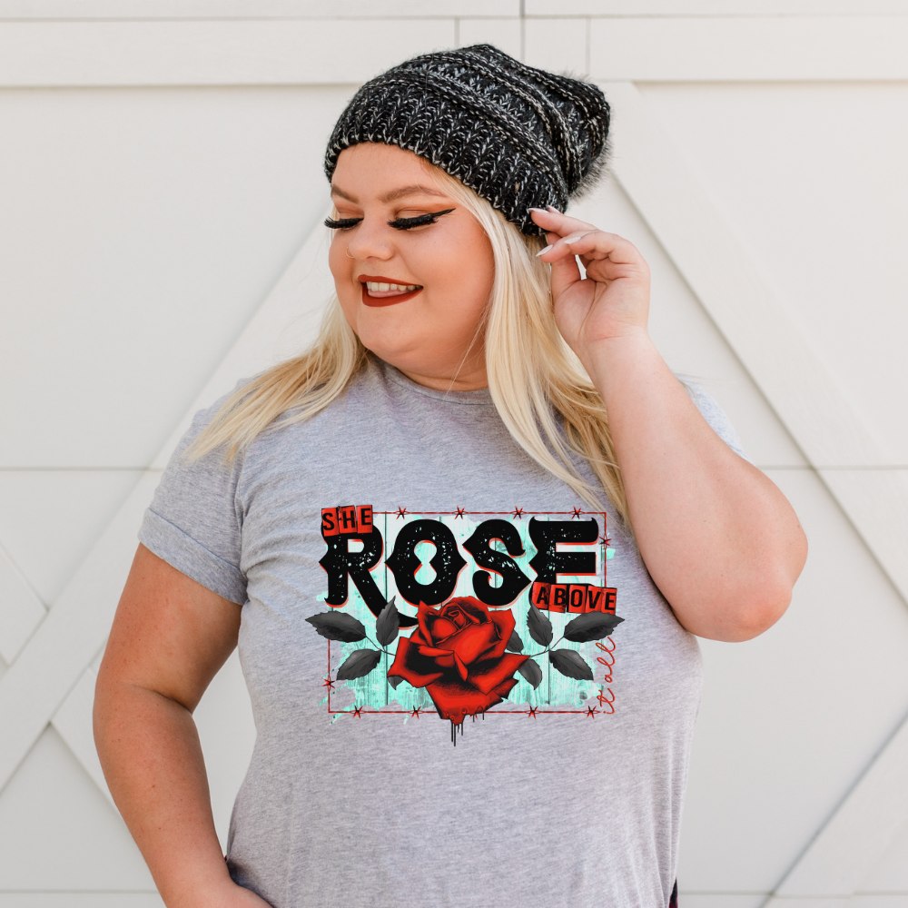 She Rose Above It All Clear Film Print