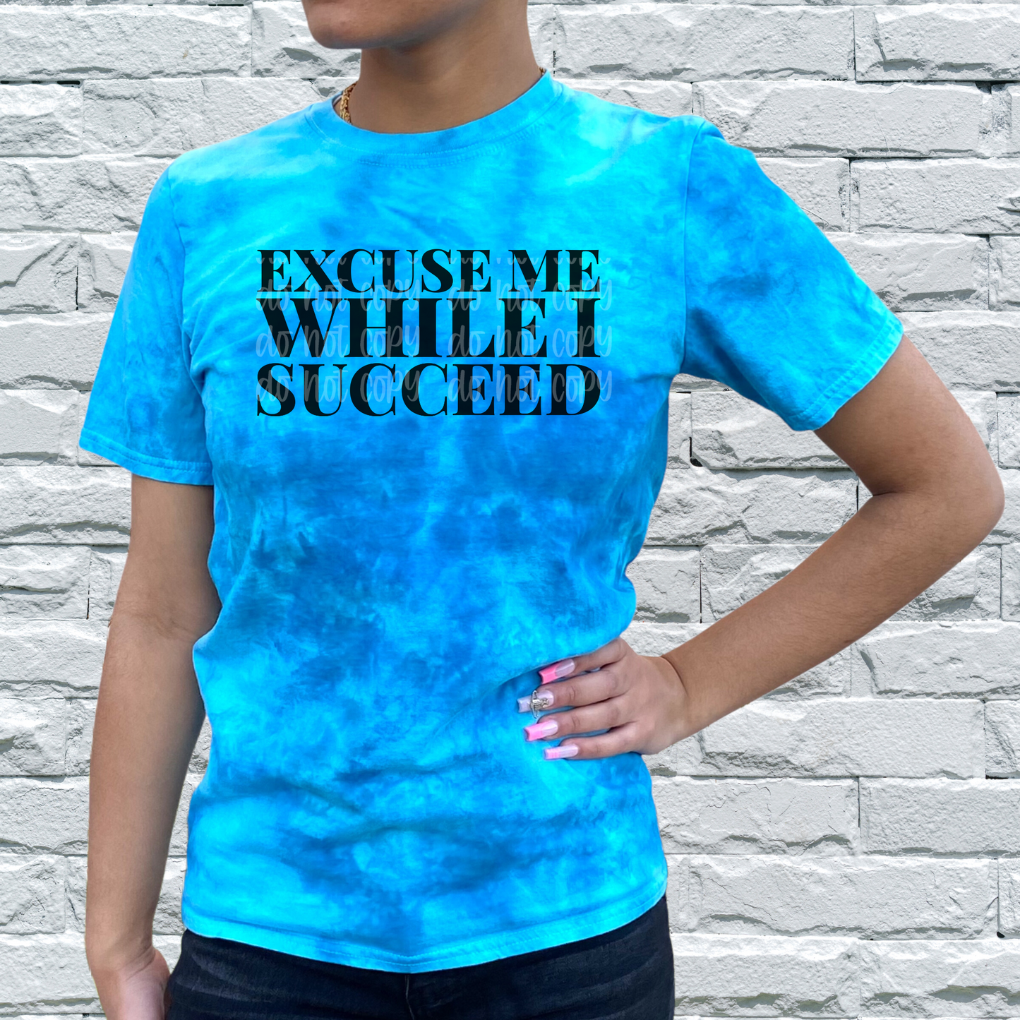 Excuse Me While I Succeed Screen Print Transfer
