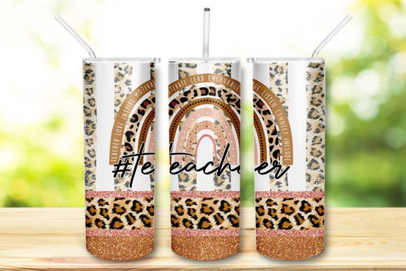 Rainbow Teacher Sublimation Tumbler Wrap