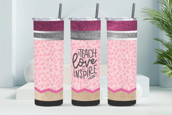 Teach Love Inspire Sublimation Tumbler Wrap