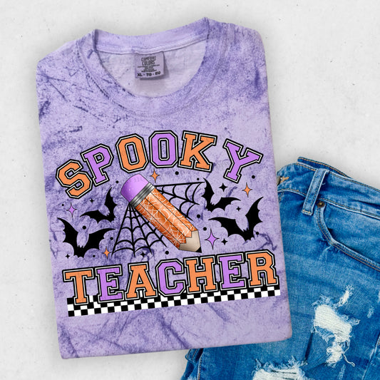 DESIGN ONLY-SHIRT NOT INCLUDED Spooky Teacher DTF Print