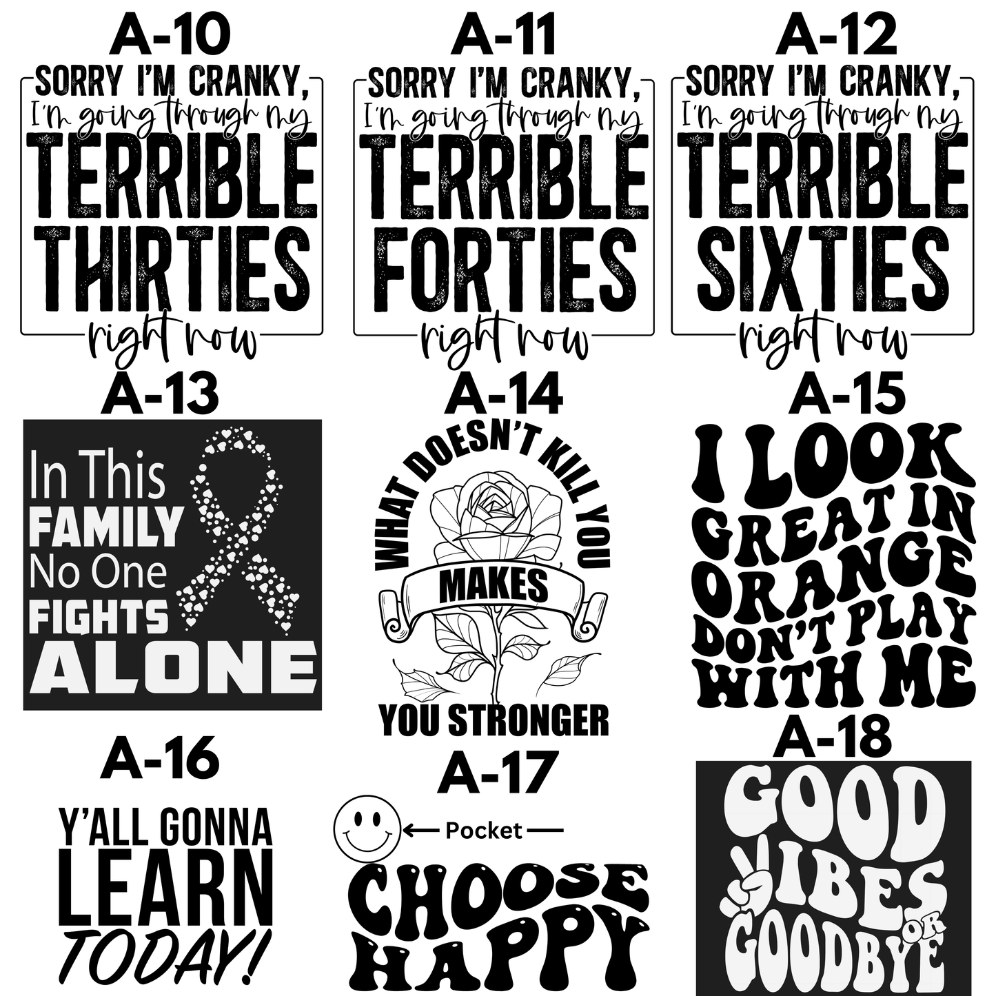 Positive_Sarcastic Graphic Designs