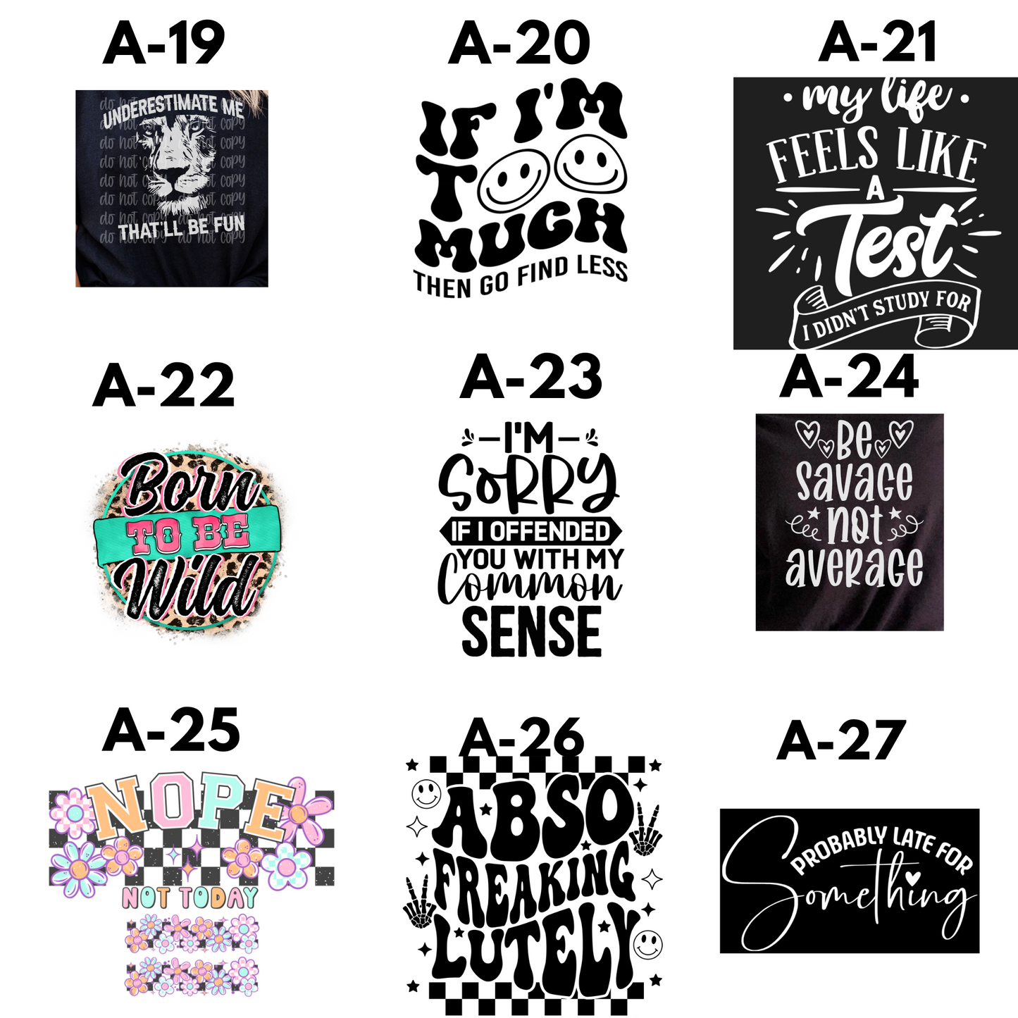 Funny, Sarcastic, Graphic Designs