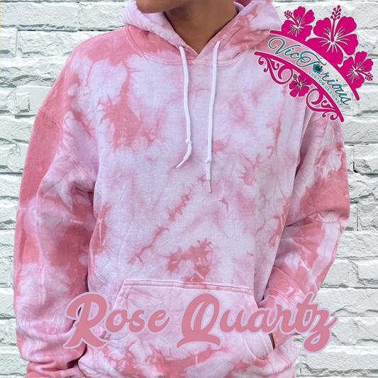 Rose Quartz Tie Dye Hoodie