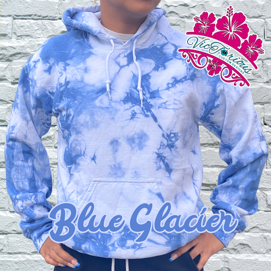 Blue Glacier Tie Dye Hoodie