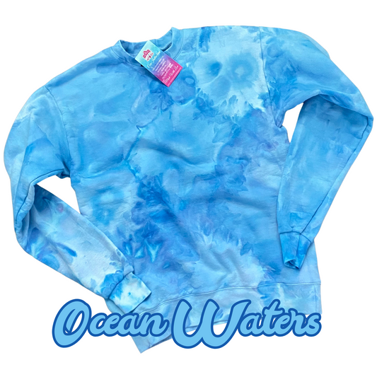 Ocean Waters Color Tie Dye Apparel