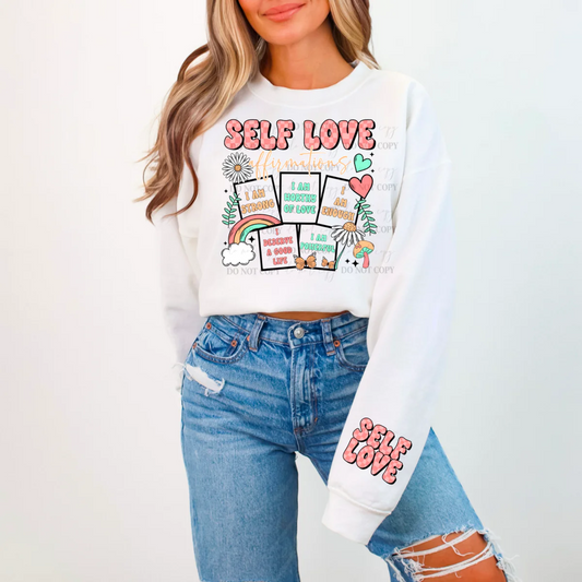 Self Love Affirmations DESIGN ONLY-SHIRT NOT INCLUDED