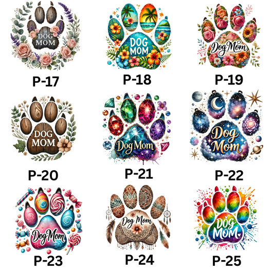 Dog Mom Paw Graphic Designs