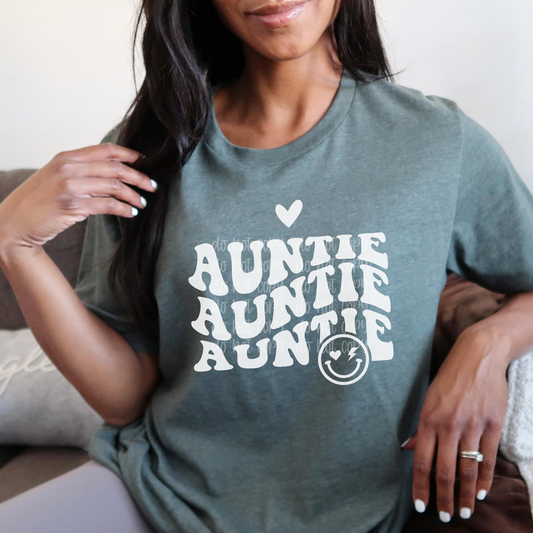 Auntie Auntie Auntie Screen Print Transfer