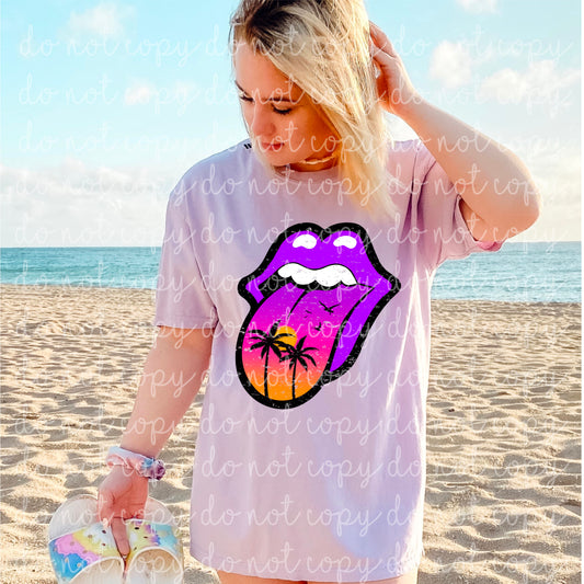 Sunset Tongue Sublimation Transfer