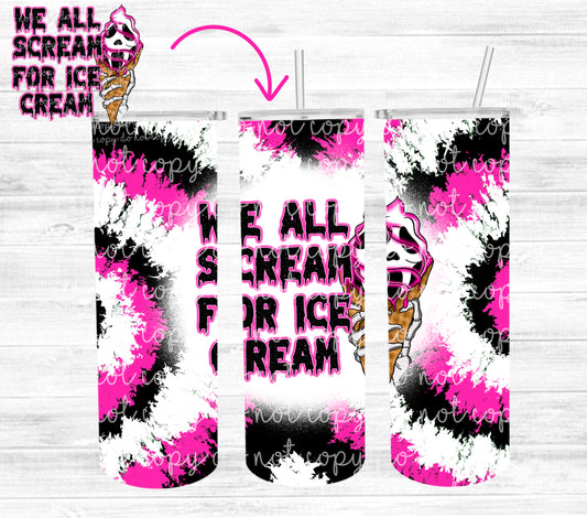 We All Scream For Ice Cream Sublimation Tumbler Wrap