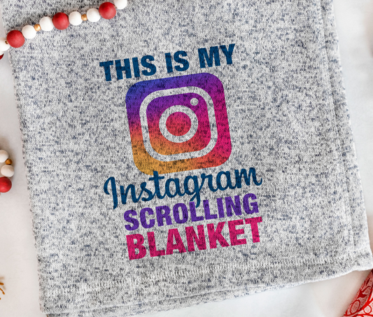 Instagram Scrolling Blanket Sublimation Transfer