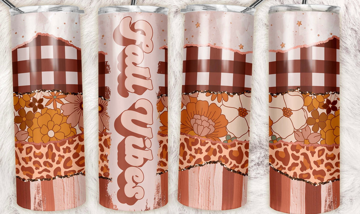 Fall Vibes Sublimation Tumbler Wrap