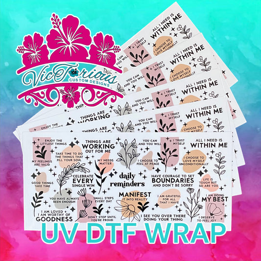 Daily Reminders UV DTF Wrap