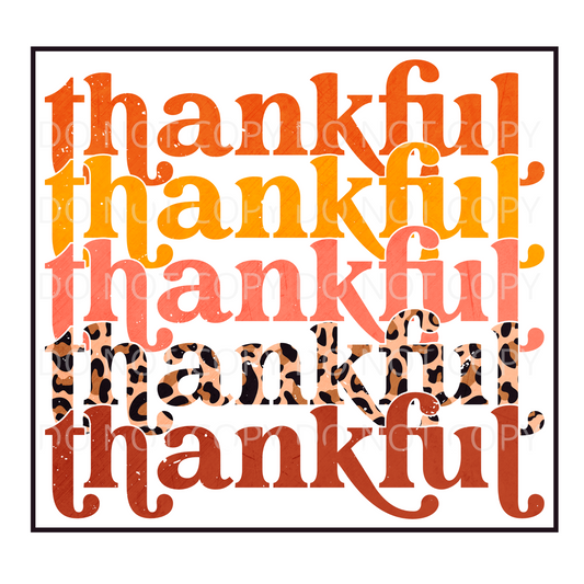 Thankful Stacked Sublimation Transfer